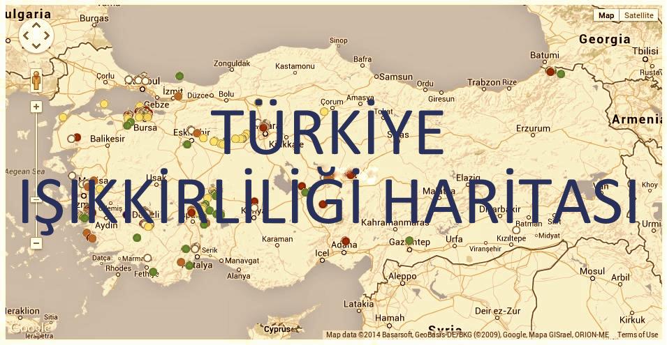 Türkiye Işık Kirliliği Haritası